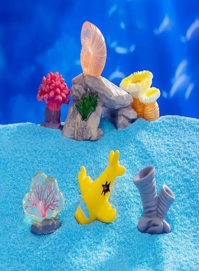 VRB Dec مجموعة تحف مصغرة من VRB Dec لتزيين المنزل، لوحة قيادة السيارة، عيد الحب، غرفة المعيشة، هدايا، تماثيل، أدوات تزيين الكيك، تماثيل لتزيين المنزل. (17 قطعة من أحواض السمك المصغرة) - Image 5